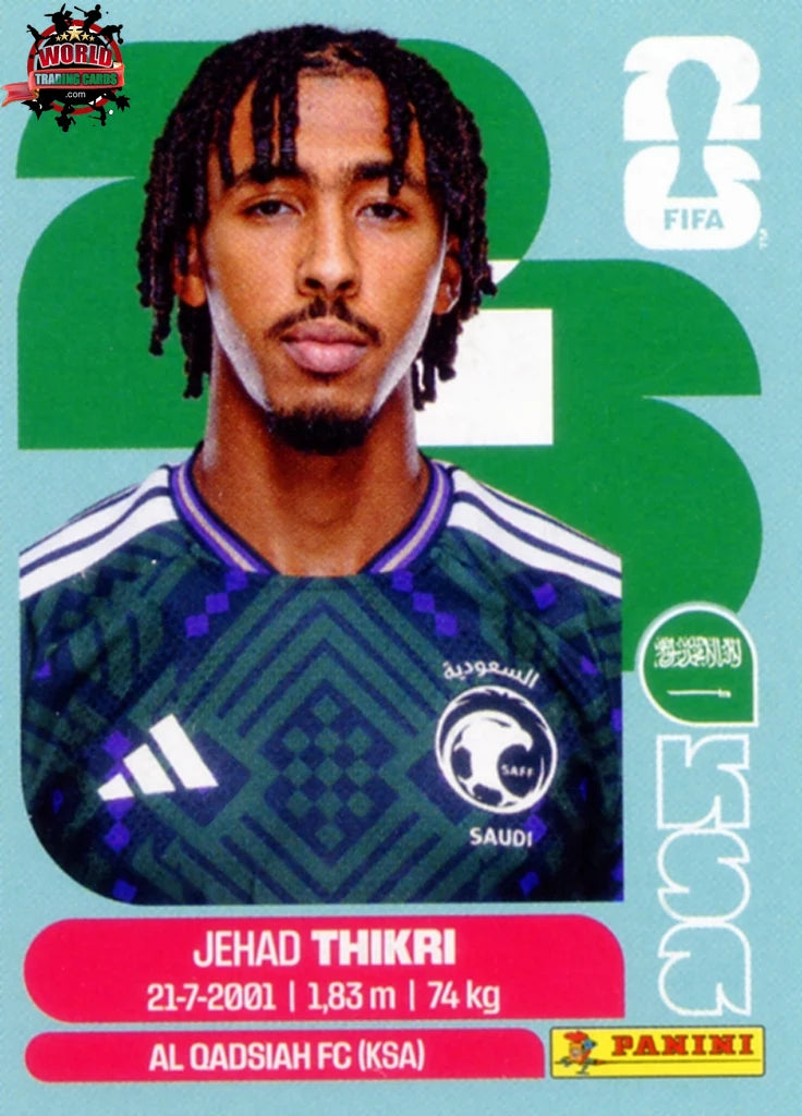 #KSA006 | Panini | Fifa World Cup Stickers | 2026 | Jihad Thakri | Saudi Arabia | Base - International version