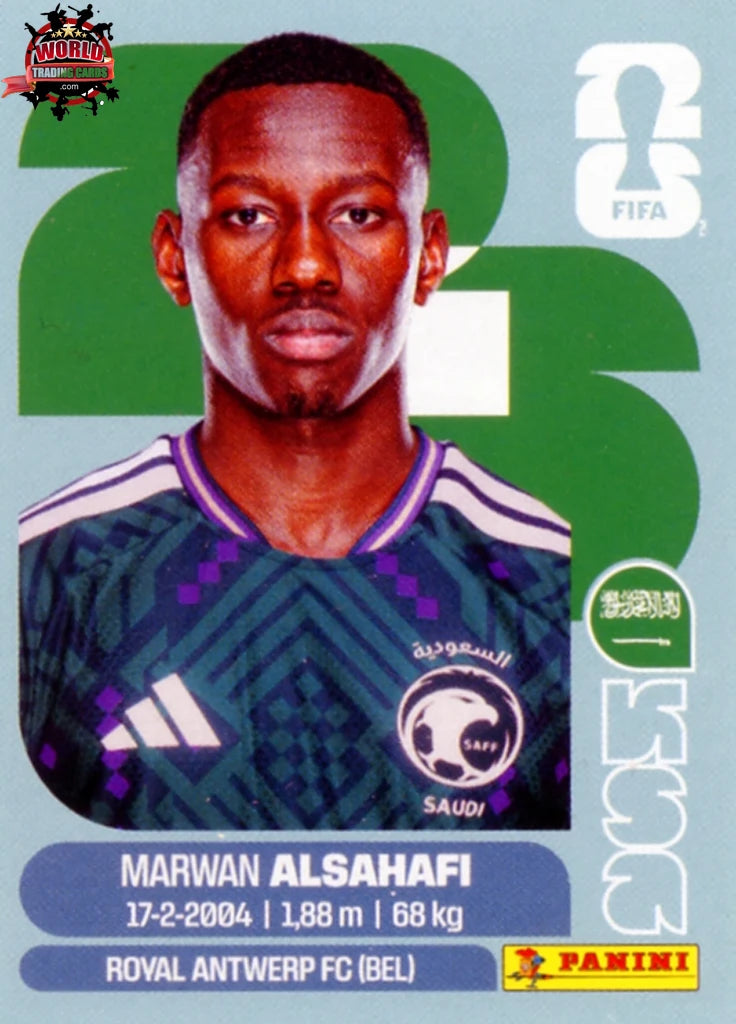 #KSA015 | Panini | Fifa World Cup Stickers | 2026 | Marwan Alsahafi | Saudi Arabia | Base - International version