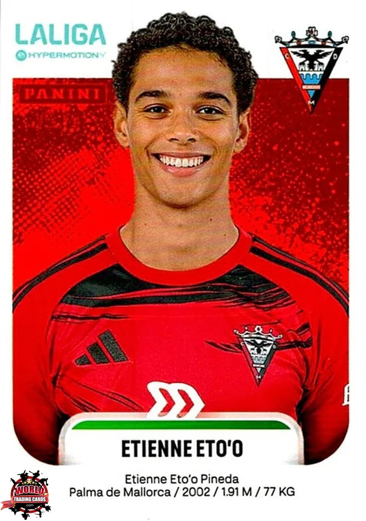 Cromo Trading Card Fútbol-Etienne Eto'o-Mirandés-Panini La Liga HypermotionV 2025-2026-322-Basico