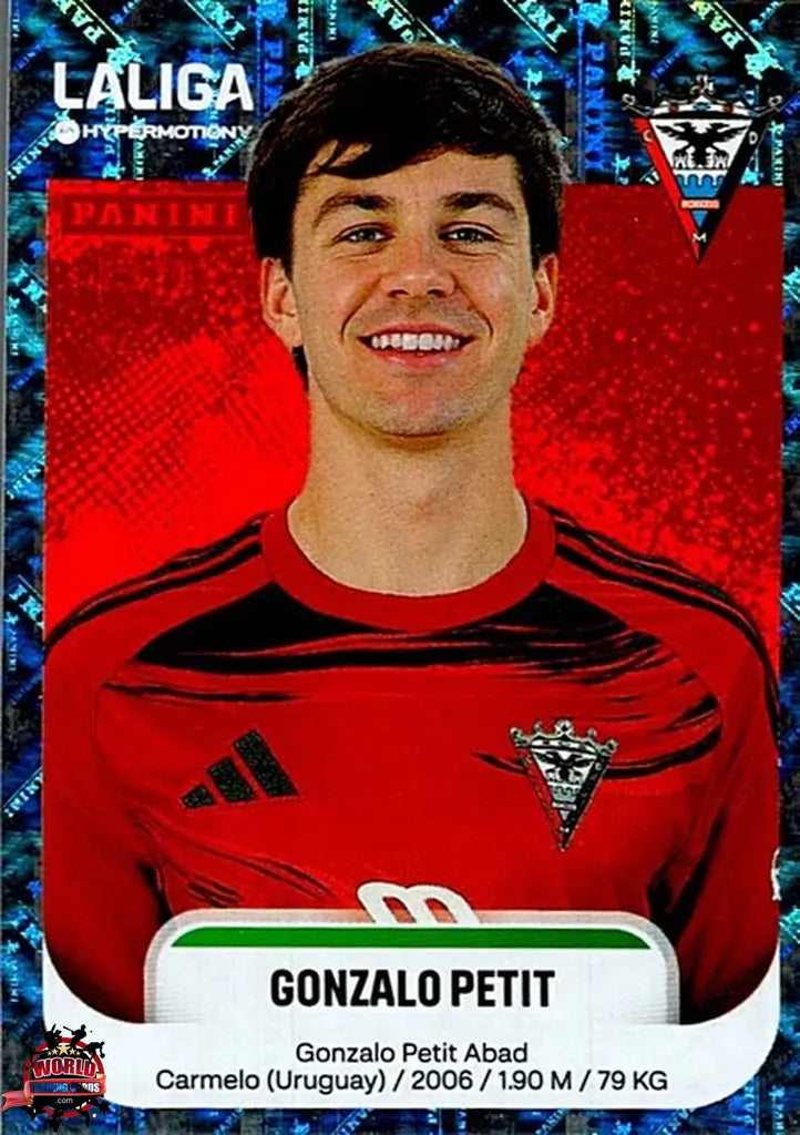 Cromo Trading Card Fútbol-Gonzalo Petit-Mirandés-Panini La Liga HypermotionV 2025-2026-324-Brillante
