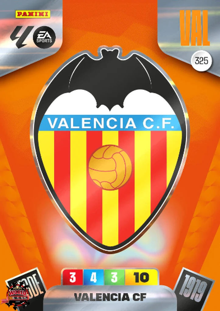 #325 | Adrenalyn XL | La Liga | 2025-2026 | Escudo | Valencia CF | Basico