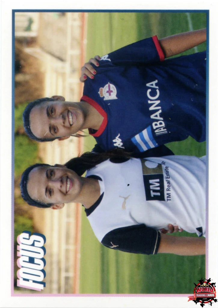 Cromo Trading Card Fútbol-Malena Ortiz-Samara Ortiz-Deportivo Abanca/Valencia-Panini Liga F Moeve 2025-2026-326-Focus