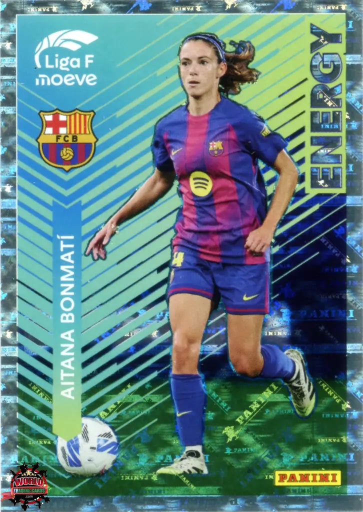 Cromo Trading Card Fútbol-Aitana Bonmatí-FC Barcelona-Panini Liga F Moeve 2025-2026-328-Energy Moeve