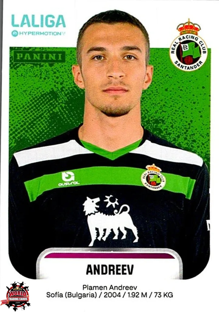Cromo Trading Card Fútbol-Andreev-Real Racing Club-Panini La Liga HypermotionV 2025-2026-328-Basico