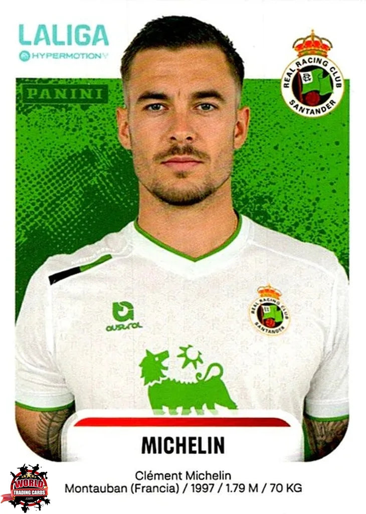 Cromo Trading Card Fútbol-Michelin-Real Racing Club-Panini La Liga HypermotionV 2025-2026-329B-Basico