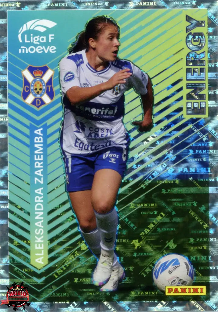 Cromo Trading Card Fútbol-Aleksandra Zaremb-Costa Adeje Tenerife-Panini Liga F Moeve 2025-2026-329-Energy Moeve