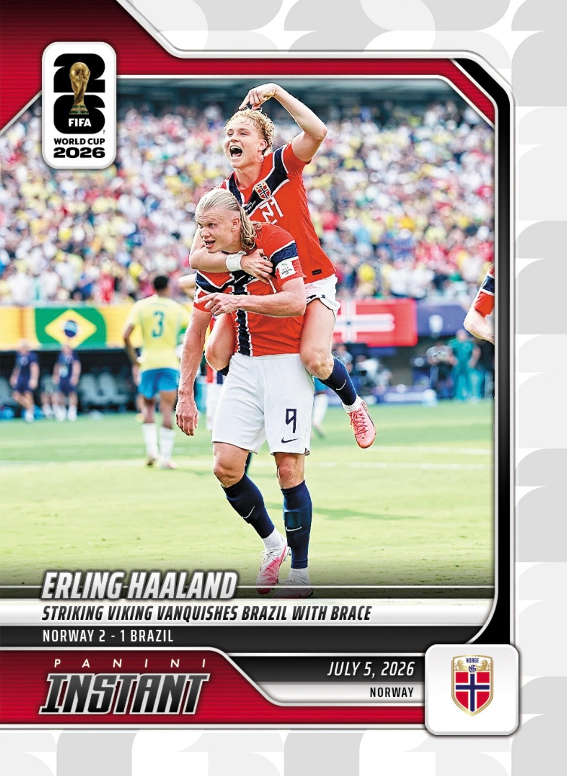 PIWC208 | Panini | FIFA World Cup | 2026 | PANINI INSTANT | Erling Haaland | Base | Exclusive USA | Limited Editions | PREORDEN | ENVÍO 40 días aproximadamente desde la fecha de compra.