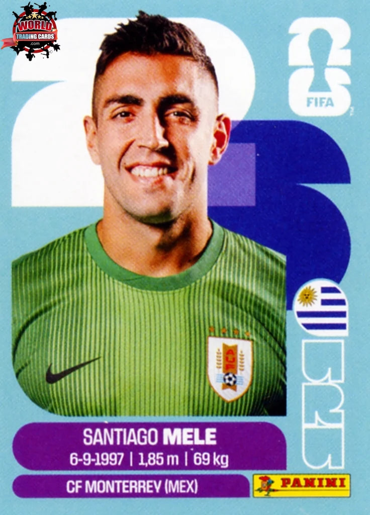 #URU003 | Panini | Fifa World Cup Stickers | 2026 | Santiago Mele | Uruguay | Base - International version