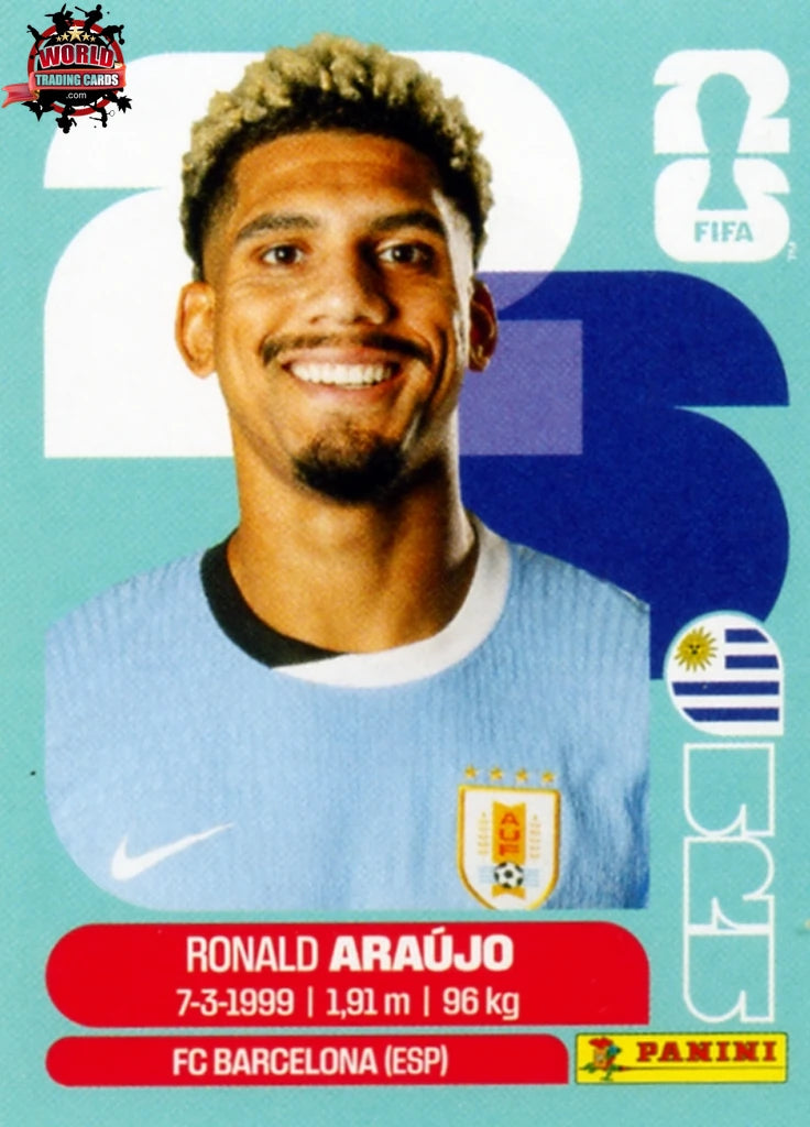 #URU004 | Panini | Fifa World Cup Stickers | 2026 | Ronald Araujo | Uruguay | Base - International version