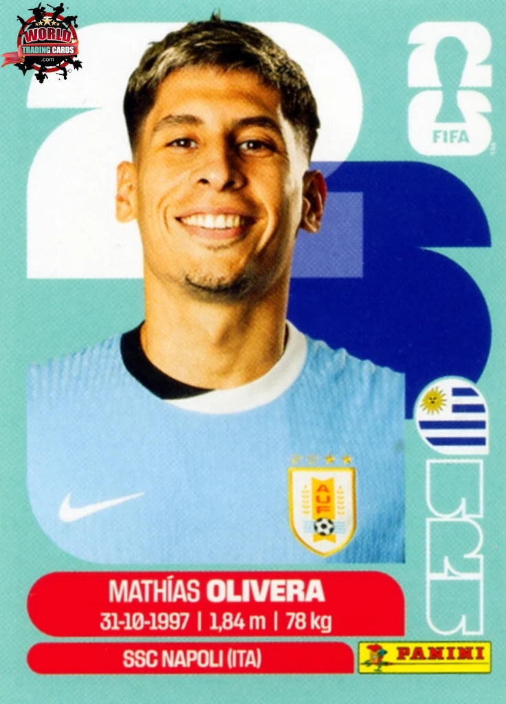 #URU007 | Panini | Fifa World Cup Stickers | 2026 | Mathias Olivera | Uruguay | Base - International version