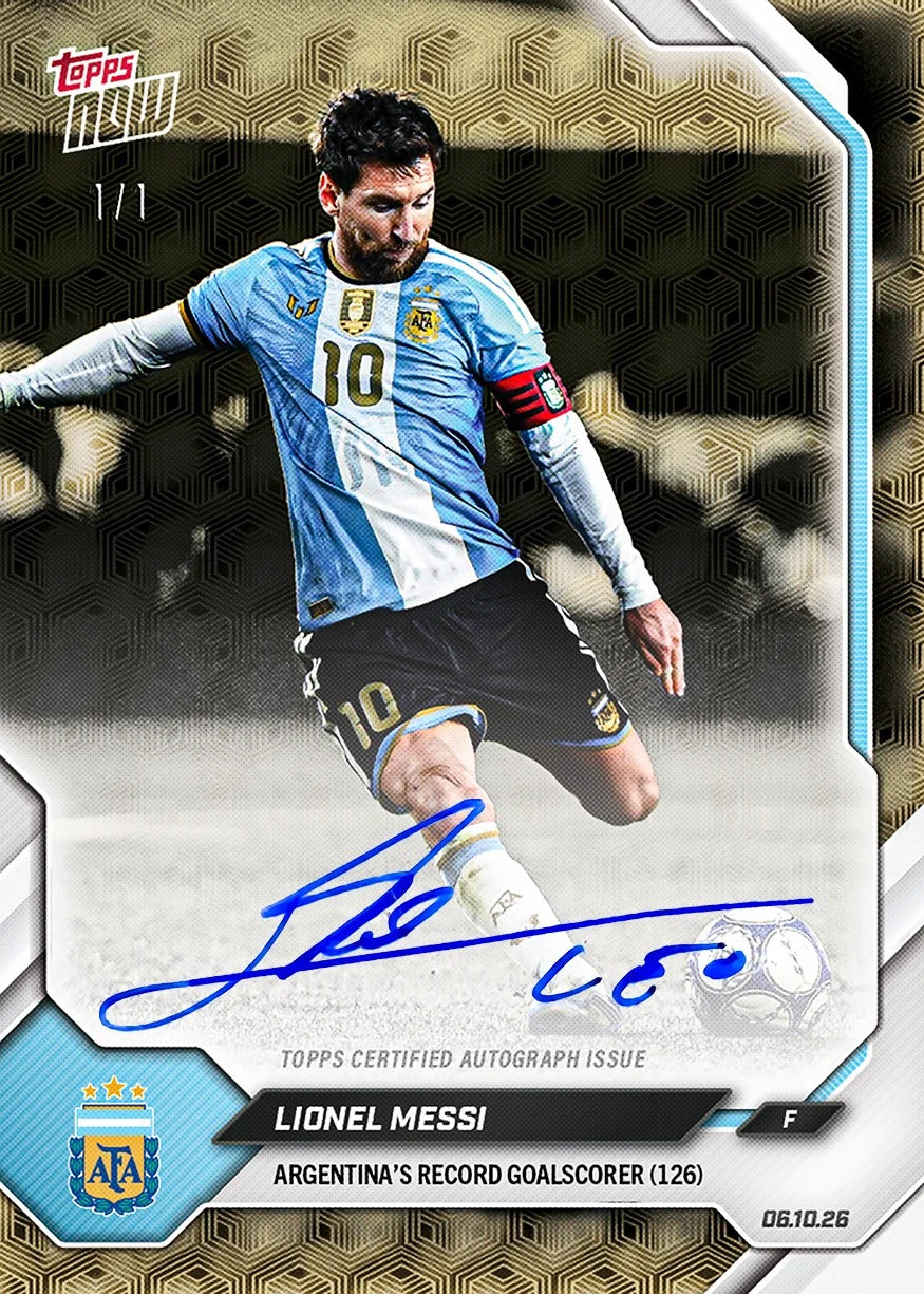 2026 | Topps | Now | Argentina | Lionel Messi  | Despedida Final | SOBRE PACK SELLADO (2 cartas) | Posibles Autos 1/1?