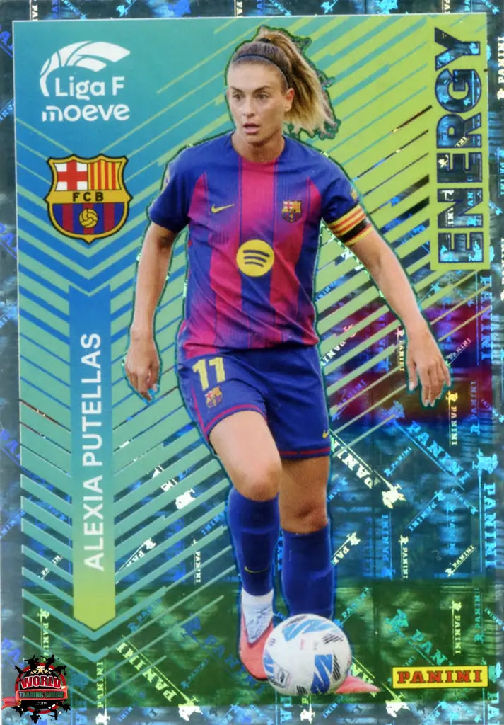 Cromo Trading Card Fútbol-Alexia Putellas-FC Barcelona-Panini Liga F Moeve 2025-2026-330-Energy Moeve