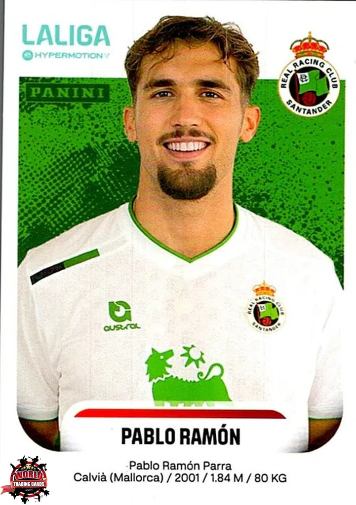 Cromo Trading Card Fútbol-Pablo Ramón-Real Racing Club-Panini La Liga HypermotionV 2025-2026-330-Basico