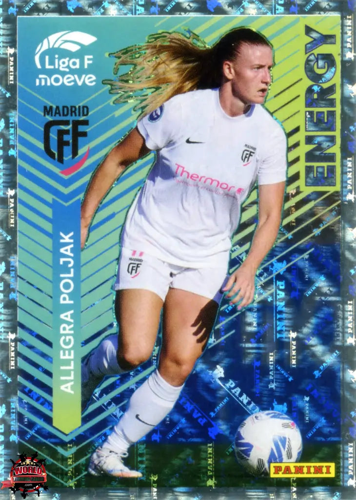 Cromo Trading Card Fútbol-Allegra Poljak-Madrid CFF-Panini Liga F Moeve 2025-2026-331-Energy Moeve
