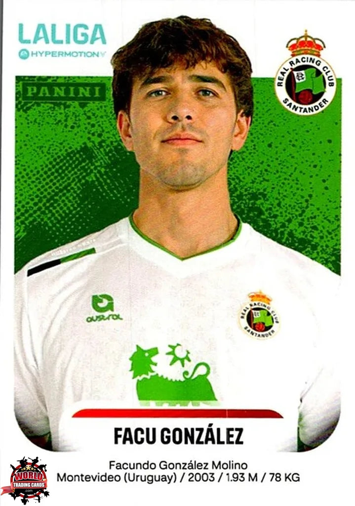 Cromo Trading Card Fútbol-Facu González-Real Racing Club-Panini La Liga HypermotionV 2025-2026-332-Basico