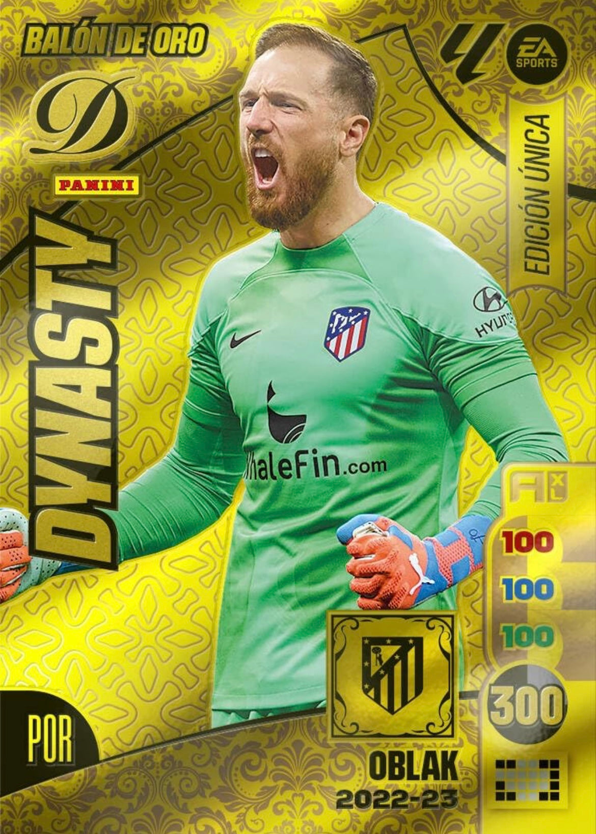 Panini Adrenalyn XL La Liga 2024/2025 - #DY/14 - Oblak - 2022-23 - Atlético de Madrid - Dynasty - Ballon d'Or - Unique Edition