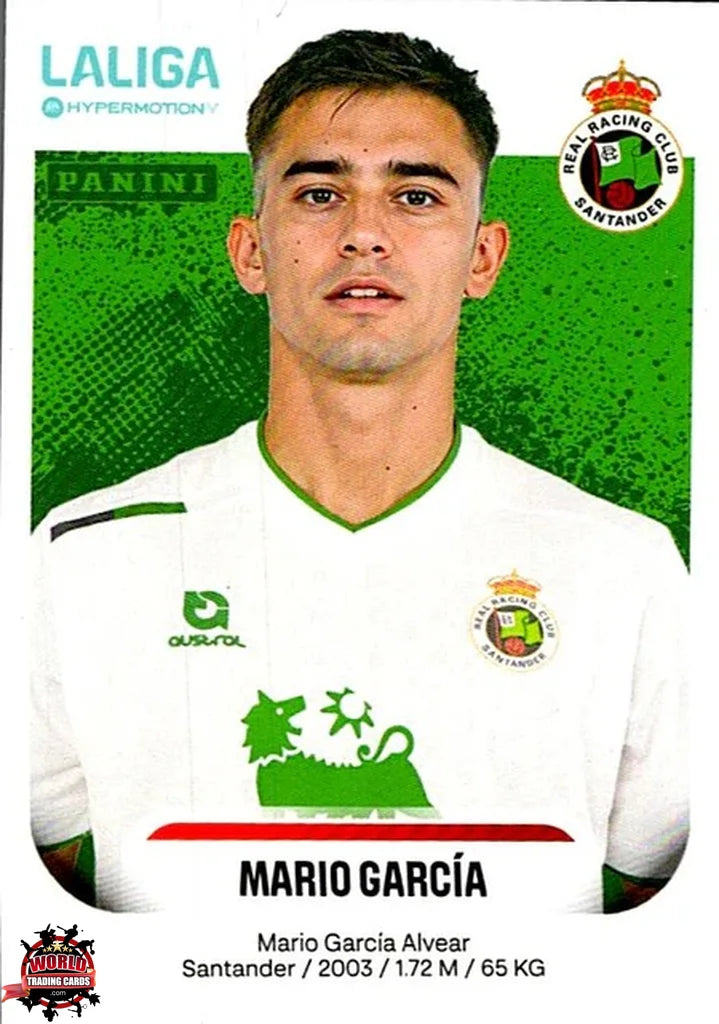 Cromo Trading Card Fútbol-Mario García-Real Racing Club-Panini La Liga HypermotionV 2025-2026-334B-Basico