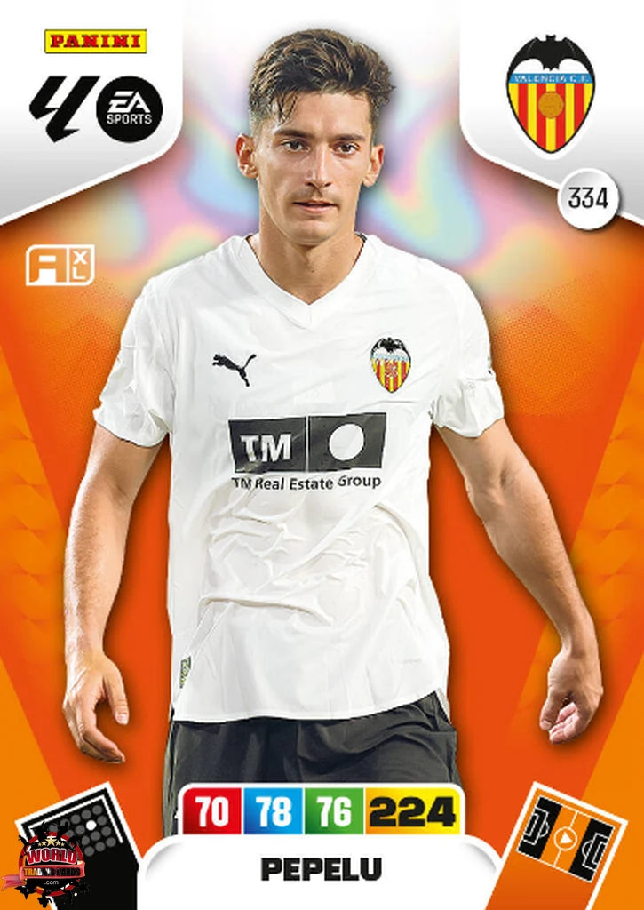 #334 | Adrenalyn XL | La Liga | 2025-2026 | Pepelu | Valencia CF | Basico
