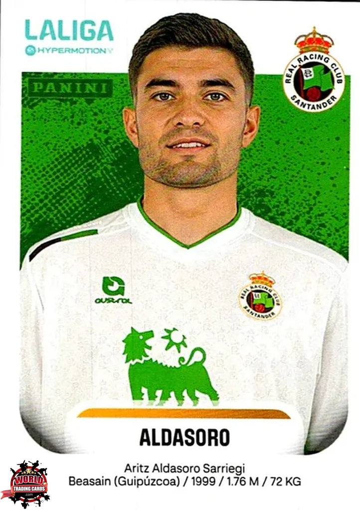 Cromo Trading Card Fútbol-Aldasoro-Real Racing Club-Panini La Liga HypermotionV 2025-2026-335-Basico