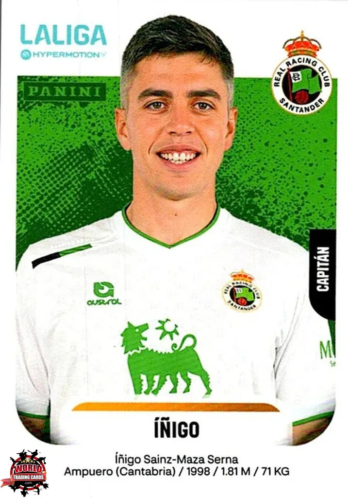 Cromo Trading Card Fútbol-Íñigo-Real Racing Club-Panini La Liga HypermotionV 2025-2026-337A-Basico
