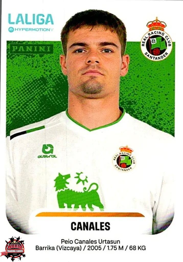 Cromo Trading Card Fútbol-Canales-Real Racing Club-Panini La Liga HypermotionV 2025-2026-337B-Basico