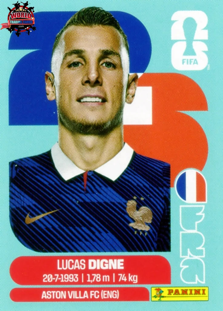 #FRA008 | Panini | Fifa World Cup Stickers | 2026 | Lucas Digne | France | Base - International version
