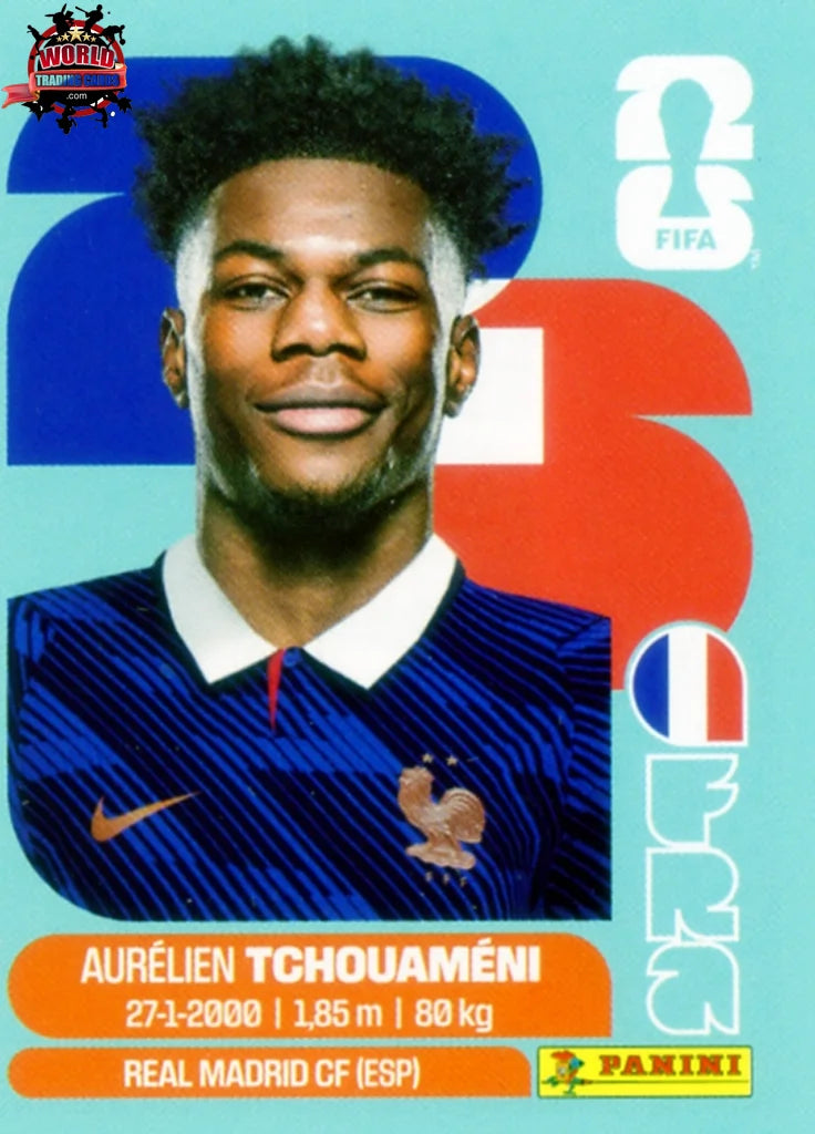 #FRA009 | Panini | Fifa World Cup Stickers | 2026 | Aurélien Tchouaméni | France | Base - International version