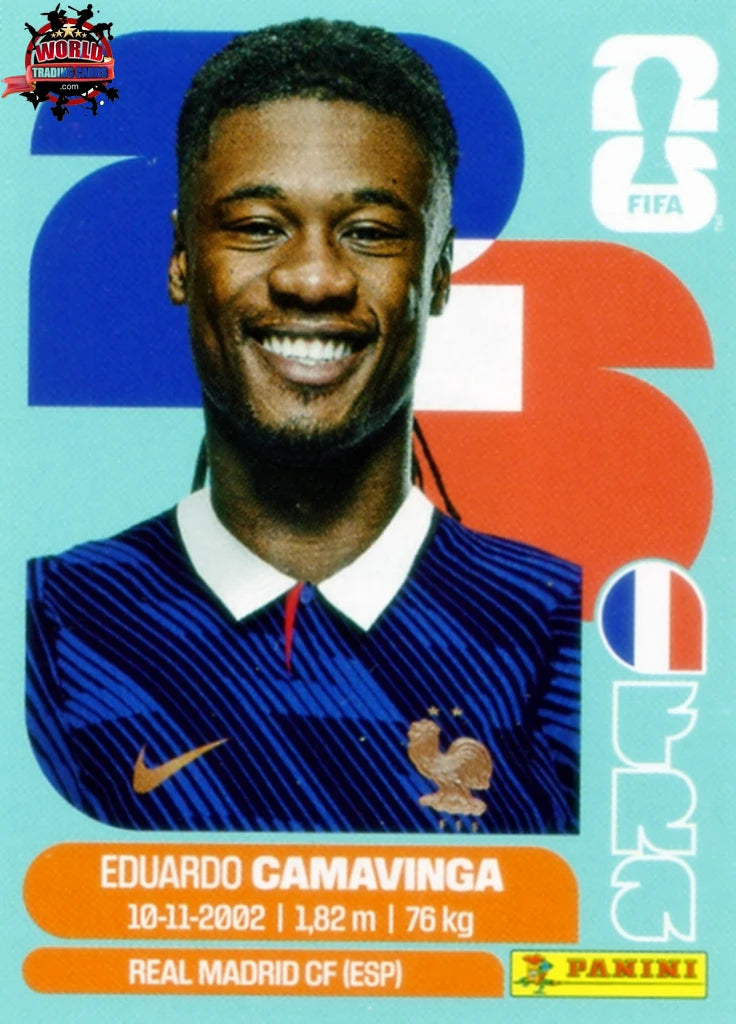 #FRA010 | Panini | Fifa World Cup Stickers | 2026 | Eduardo Camavinga | France | Base - International version