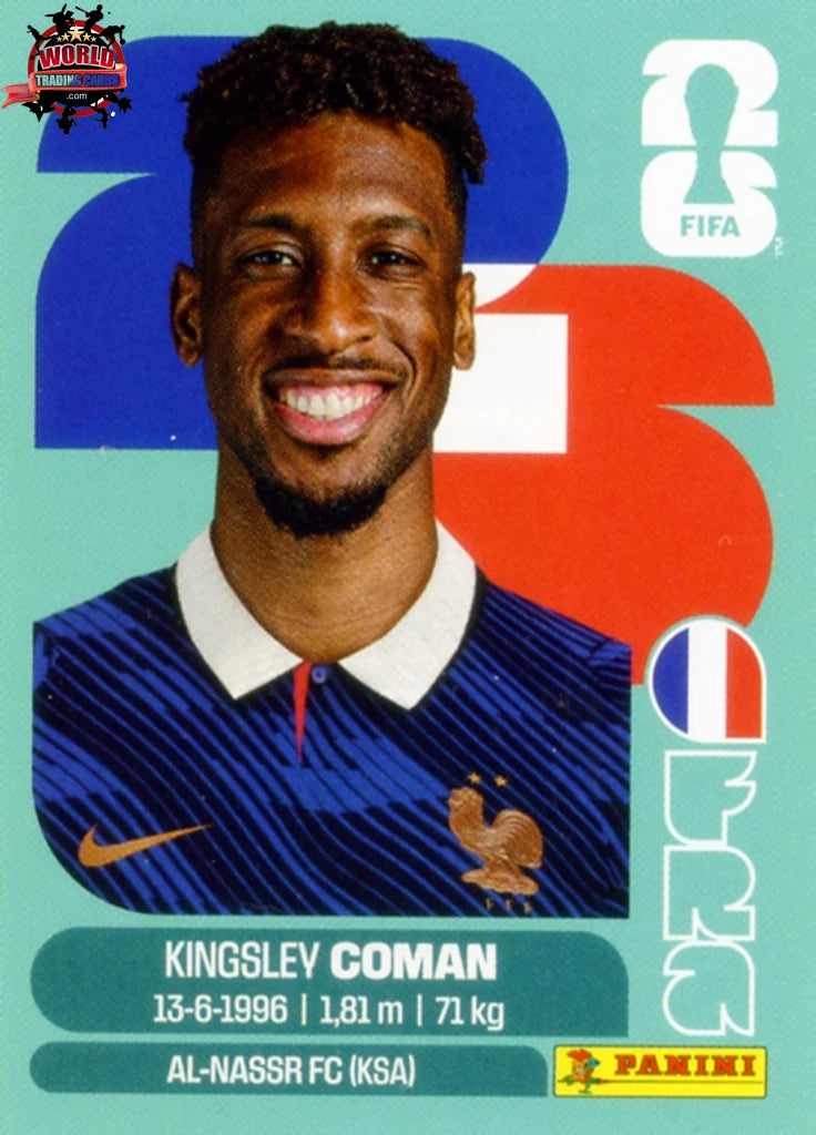 #FRA018 | Panini | Fifa World Cup Stickers | 2026 | Kingsley Coman | France | Base