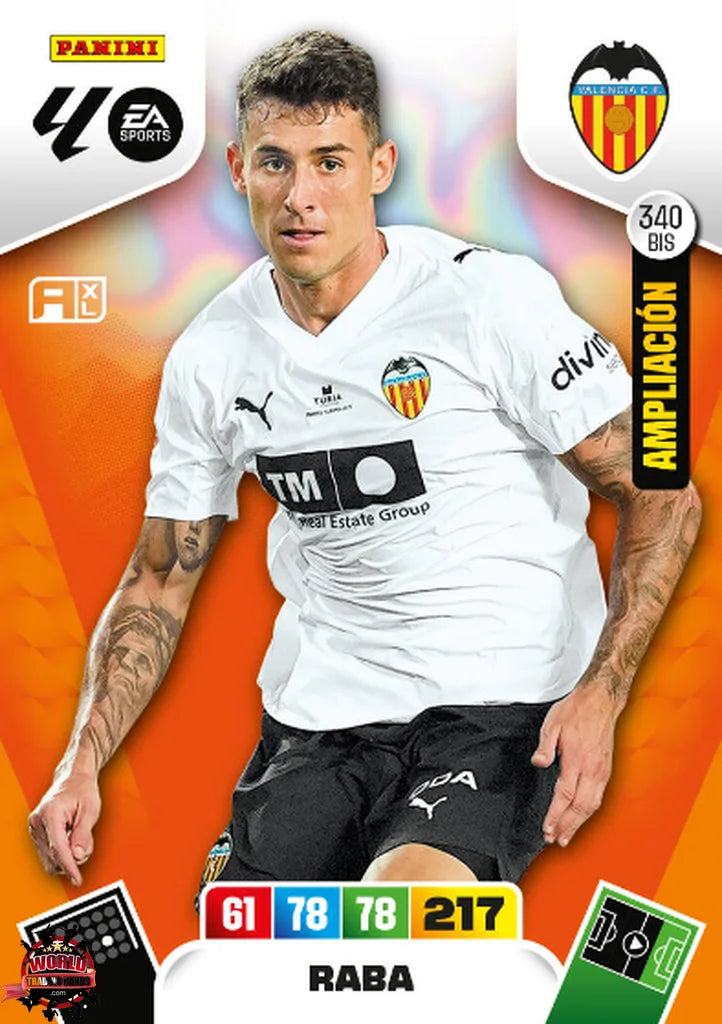 Raba - Valencia CF - Panini Adrenalyn XL - 2025-2026 - 340Bis- Basico Ampliación LG
