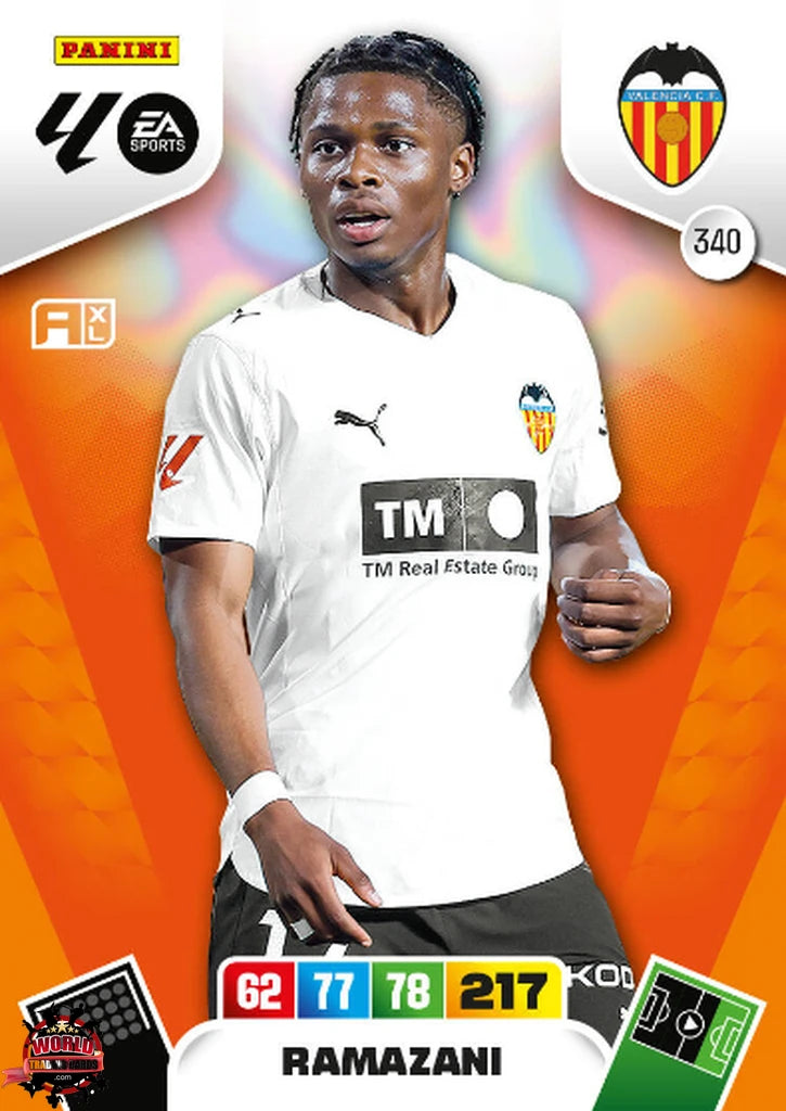 #340 | Adrenalyn XL | La Liga | 2025-2026 | Ramazani | Valencia CF | Basico
