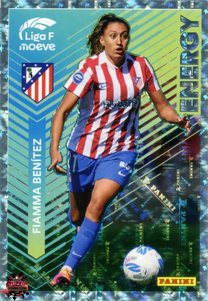 Cromo Trading Card Fútbol-Fiamma Benítez-Atlético de Madrid-Panini Liga F Moeve 2025-2026-340-Energy Moeve