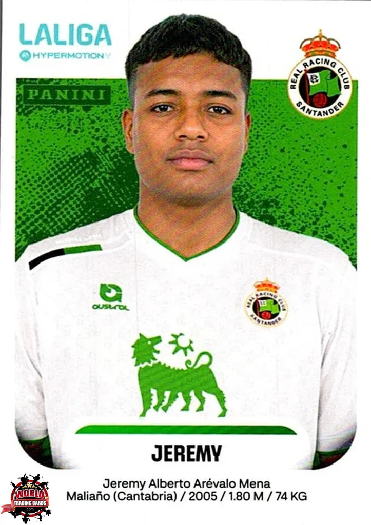Cromo Trading Card Fútbol-Jeremy-Real Racing Club-Panini La Liga HypermotionV 2025-2026-341-Basico