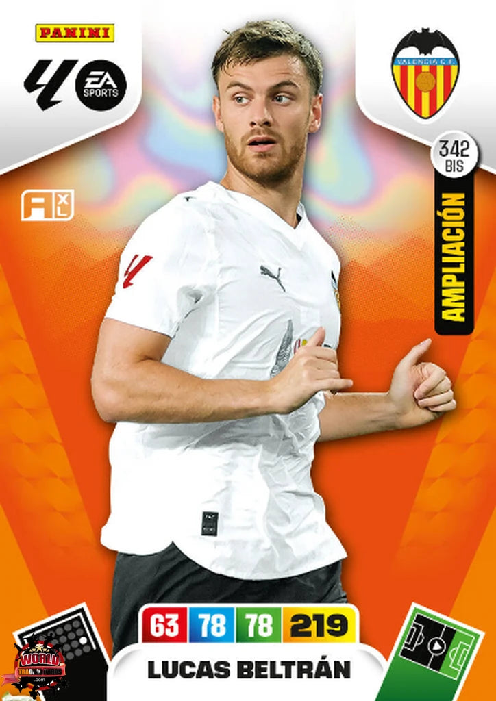 Lucas Beltran - Valencia CF - Panini Adrenalyn XL - 2025-2026 - 342Bis - Basico Ampliación SPO