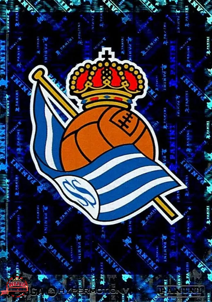 Cromo Trading Card Fútbol-Escudo-Real Sociedad B-Panini La Liga HypermotionV 2025-2026-344-Brillante