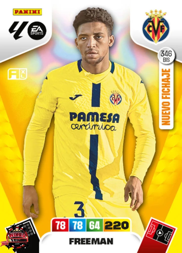 #346 Bis | Adrenalyn XL | La Liga | 2025-2026 | Freeman  | Villarreal CF | Nuevo Fichaje