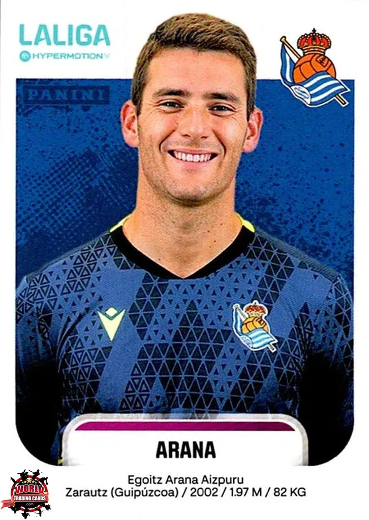 Cromo Trading Card Fútbol-Arana-Real Sociedad B-Panini La Liga HypermotionV 2025-2026-347-Basico