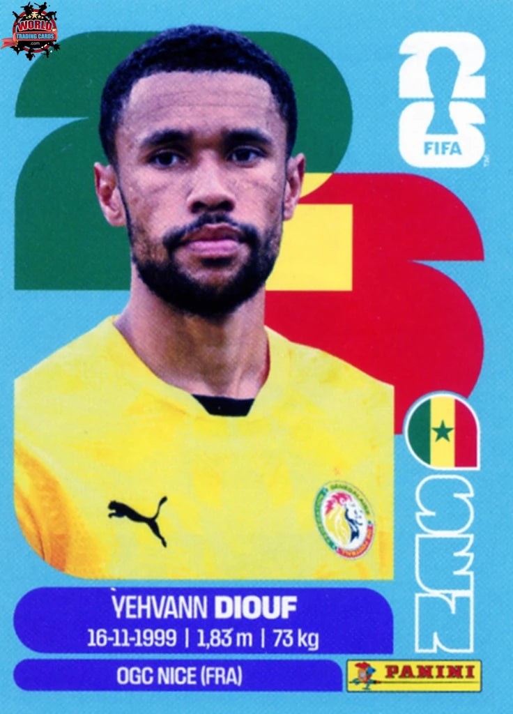 #SEN003 | Panini | Fifa World Cup Stickers | 2026 | Yehvann Diouf | Senegal | Base - International version