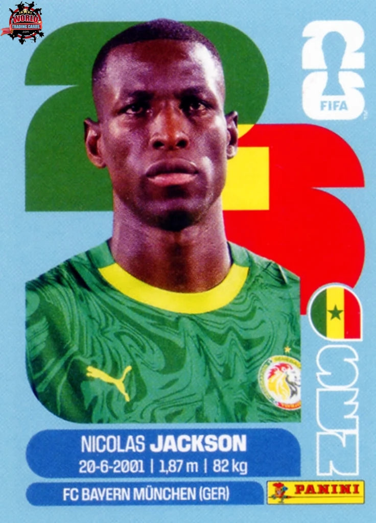 #SEN019 | Panini | Fifa World Cup Stickers | 2026 | Nicolas Jackson | Senegal | Base - International version
