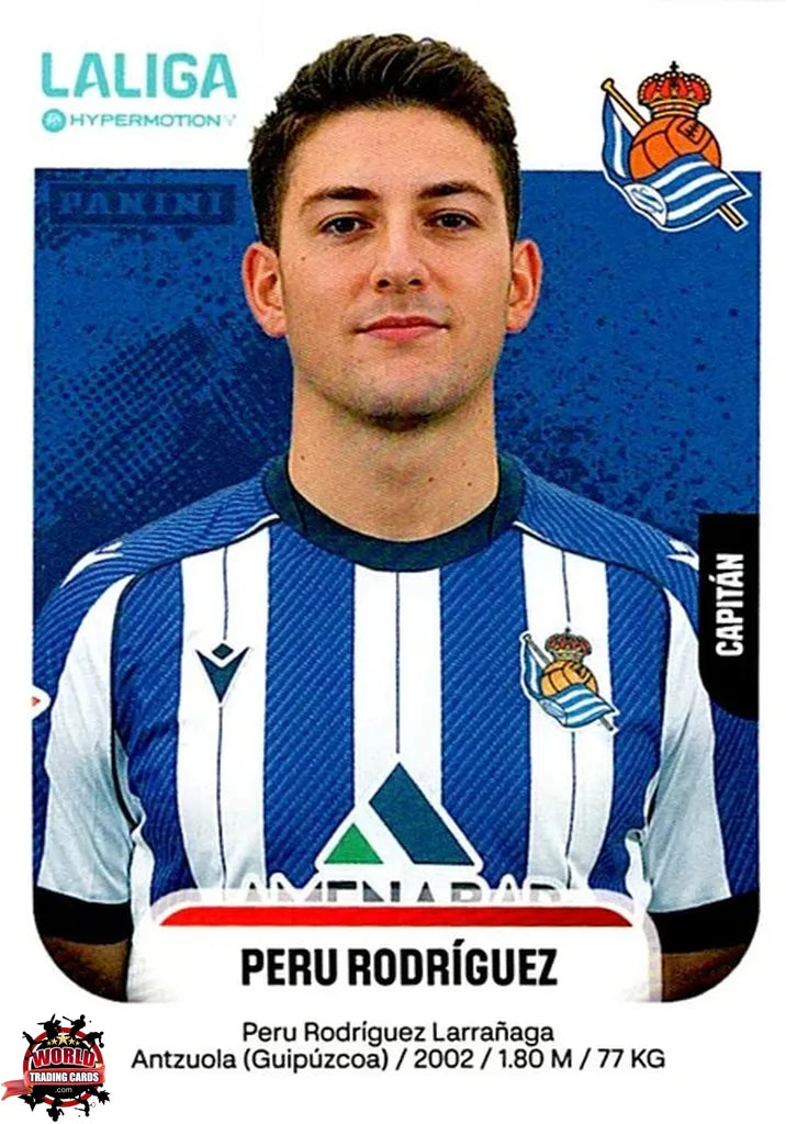 Cromo Trading Card Fútbol-Peru Rodríguez-Real Sociedad B-Panini La Liga HypermotionV 2025-2026-350-Basico