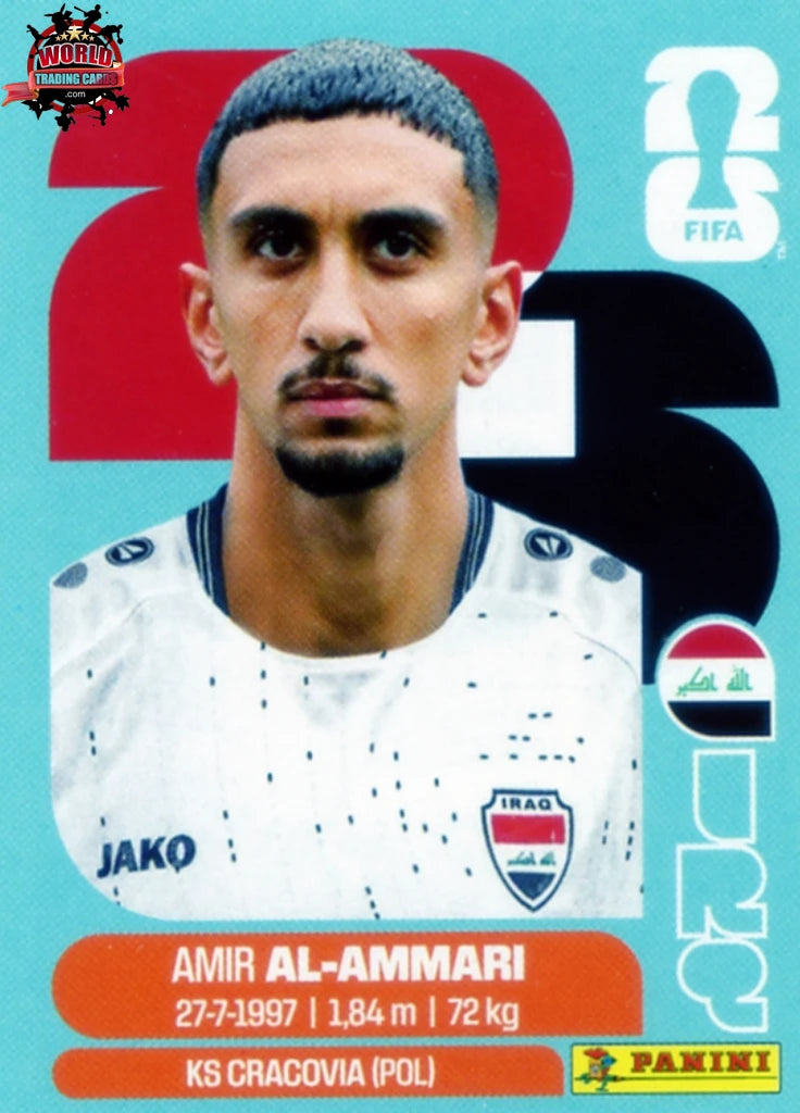 #IRQ010 | Panini | Fifa World Cup Stickers | 2026 | Amir Al-Ammari | Iraq | Base - International version