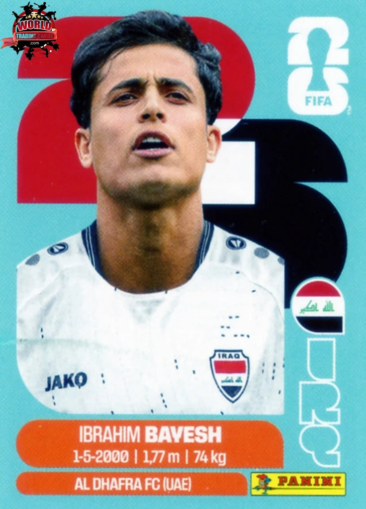 #IRQ011 | Panini | Fifa World Cup Stickers | 2026 | Ibrahim Bavesh | Iraq | Base - International version