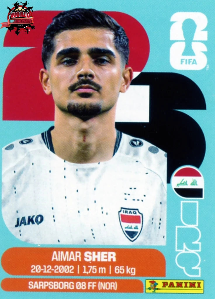 #IRQ015 | Panini | Fifa World Cup Stickers | 2026 | Aimar Sher | Iraq | Base - International version