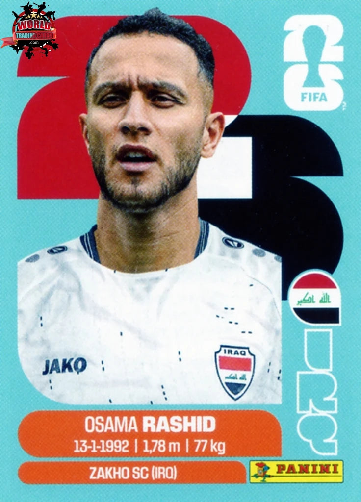 #IRQ017 | Panini | Fifa World Cup Stickers | 2026 | Osama Rashid | Iraq | Base - International version