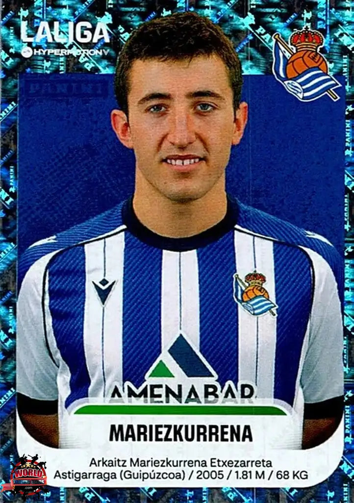 Cromo Trading Card Fútbol-Mariezkurrena-Real Sociedad B-Panini La Liga HypermotionV 2025-2026-361-Brillante