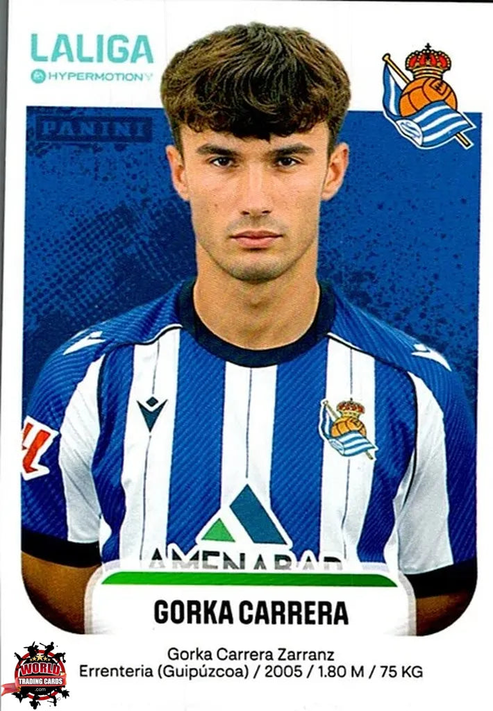 Cromo Trading Card Fútbol-Gorka Carrera-Real Sociedad B-Panini La Liga HypermotionV 2025-2026-362-Basico