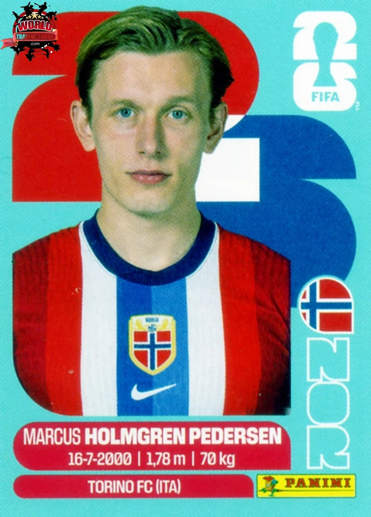 #NOR006 | Panini | Fifa World Cup Stickers | 2026 | Marcus Holmgren Pedersen | Norway | Base - International version