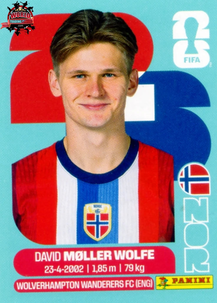 #NOR007 | Panini | Fifa World Cup Stickers | 2026 | David Møller Wolfe | Norway | Base - International version