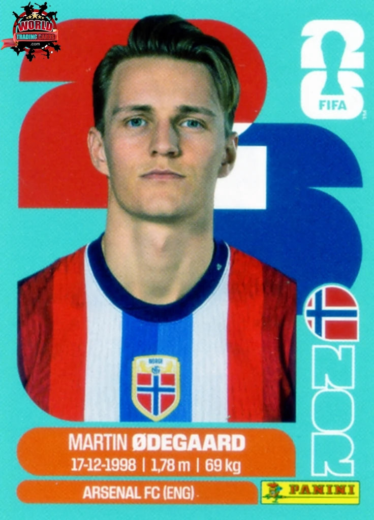 #NOR010 | Panini | Fifa World Cup Stickers | 2026 | Martin Ødegaard | Norway | Base