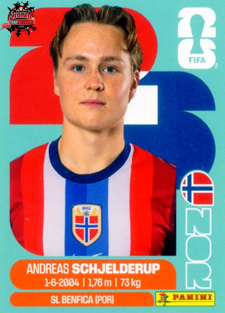 #NOR012 | Panini | Fifa World Cup Stickers | 2026 | Andreas Schjelderup | Norway | Base